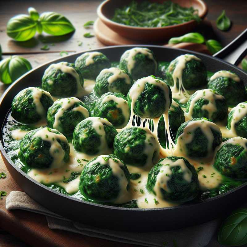 Polpette di spinaci filanti