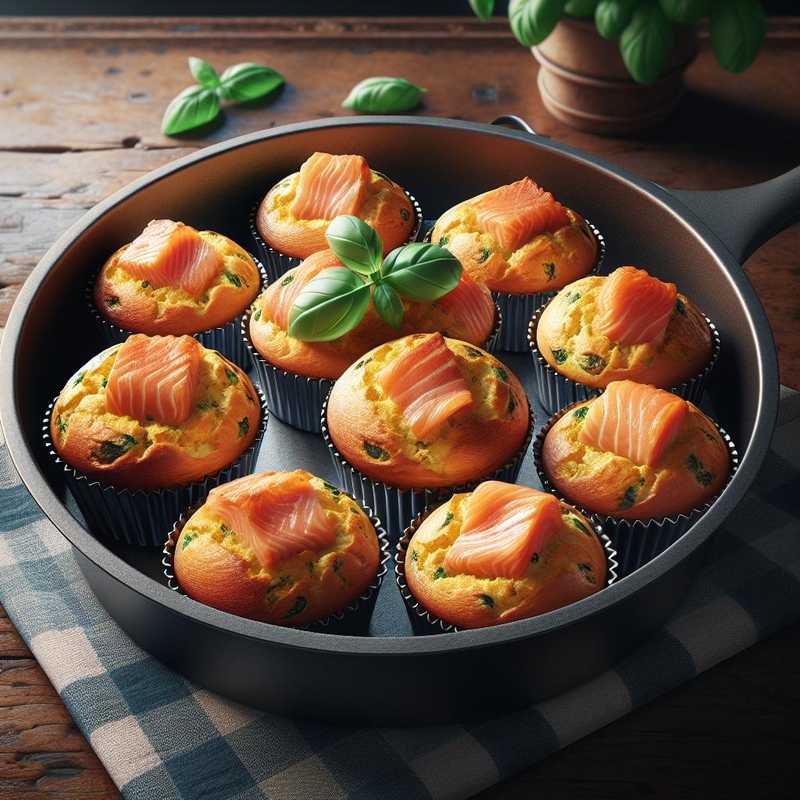 Muffin salati al salmone affumicato