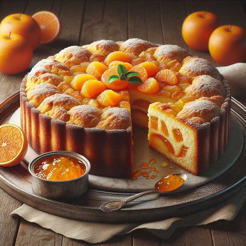 Apple Cake with Mandarin Marmalade