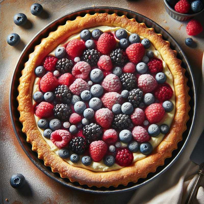 Crostata con ricotta e frutti di bosco