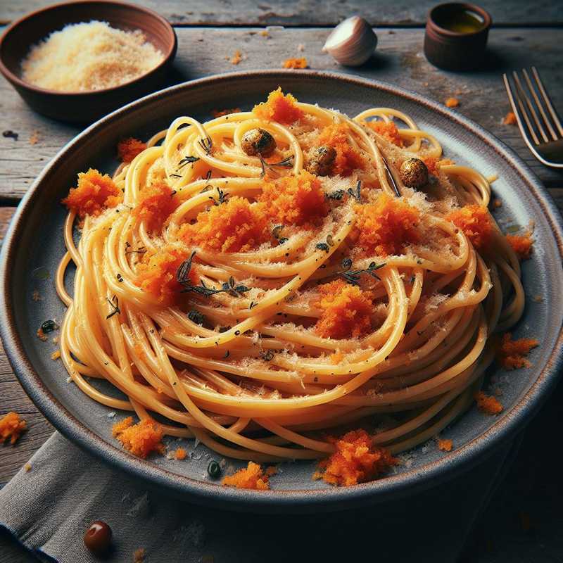 Spaghetti with Bottarga and Breadcrumbs