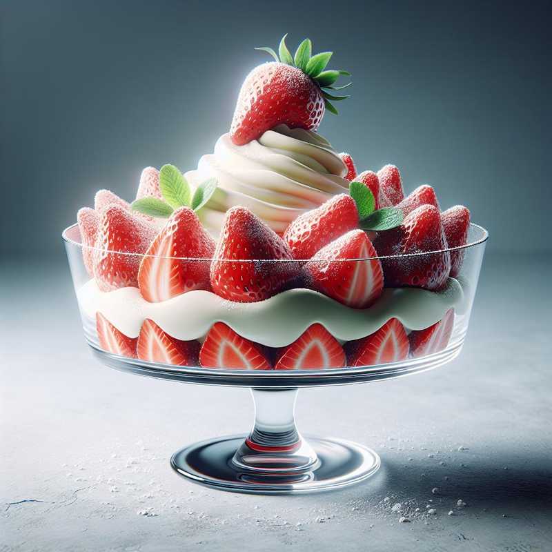 White Chocolate and Strawberries Mousse