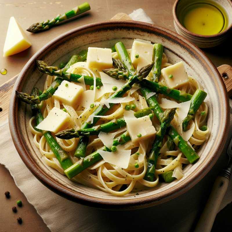 Pasta with Asparagus and Fontina Cheese