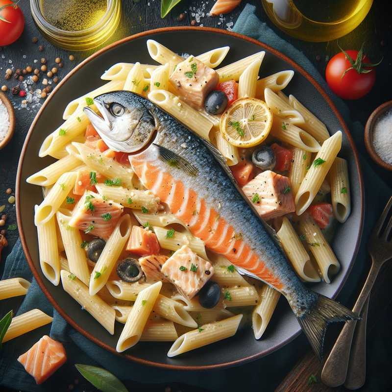 Penne al salmone e nasello