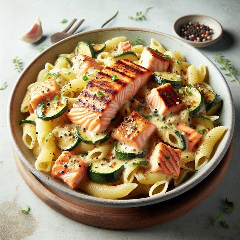 Pasta salmone e zucchine