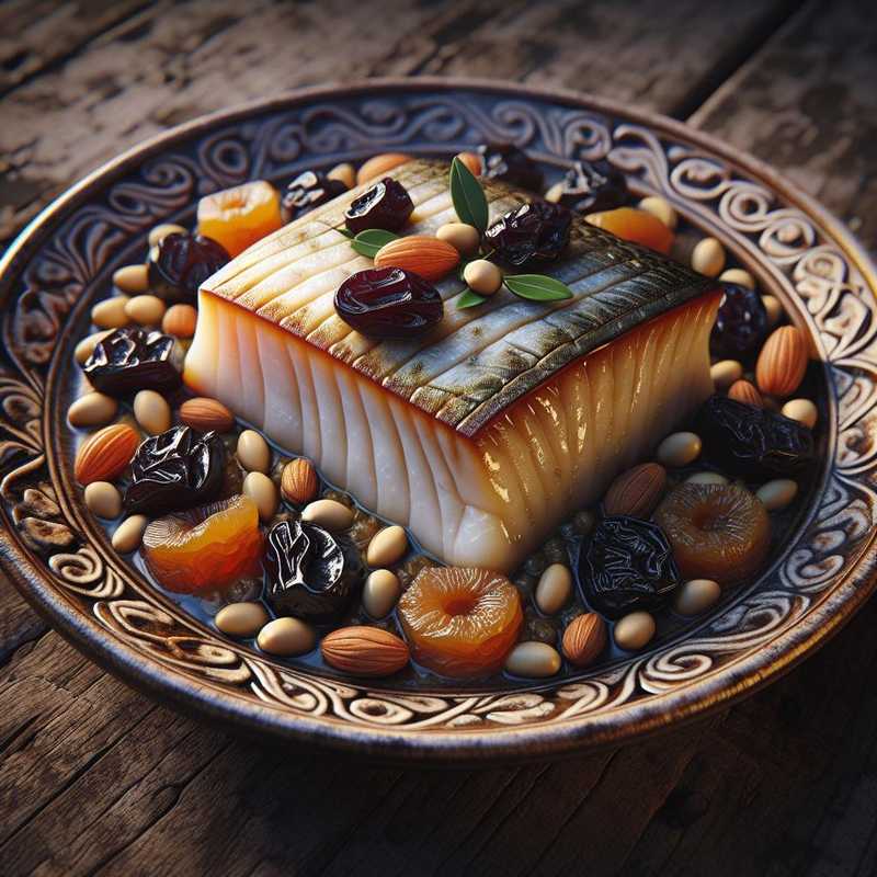 Codfish with Prunes, Raisins, and Pine Nuts