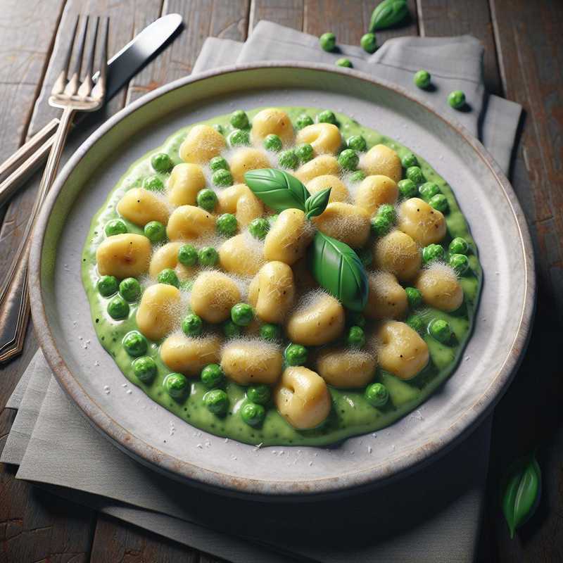 Gnocchetti con crema di piselli