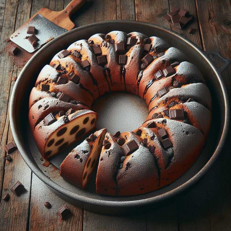 Ciambellone caffè e cioccolato