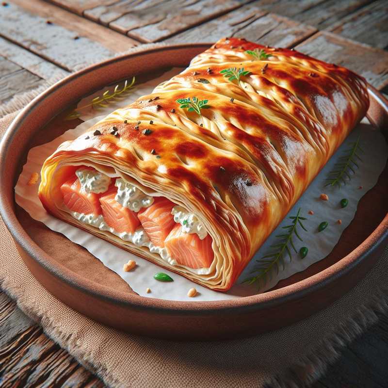 Strudel di salmone e ricotta