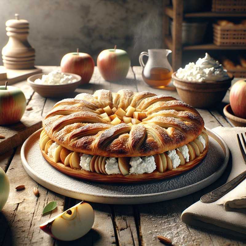 Torta di sfoglia mele e ricotta