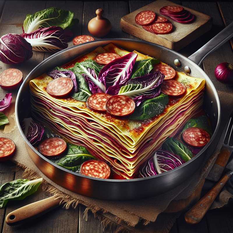 Lasagne radicchio e salsiccia