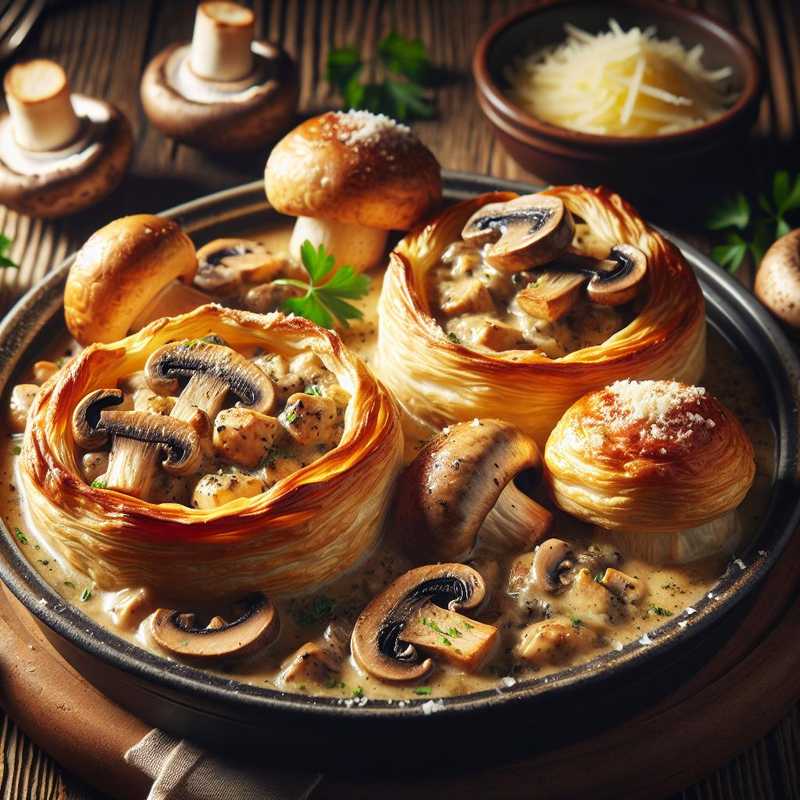 Warm Chicken and Mushroom Vol au vent