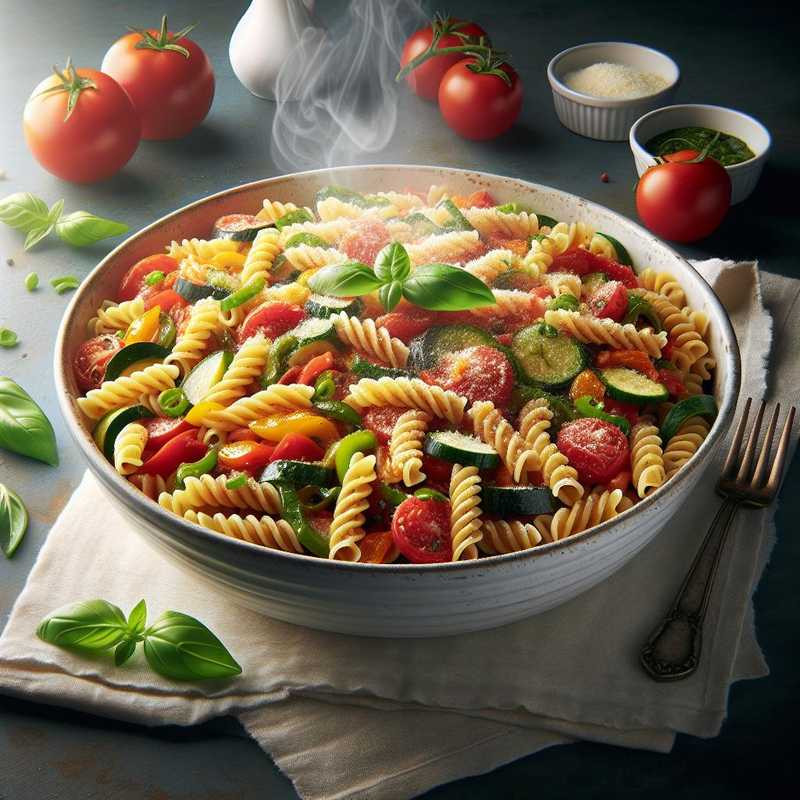 Fusilli integrali al ragù di verdure estive