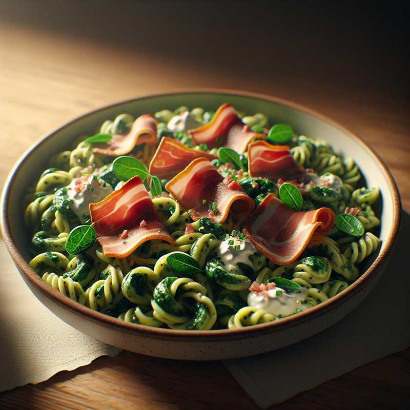 Spinach Spätzle with Speck and Cream