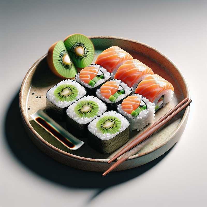 Maki di kiwi e salmone