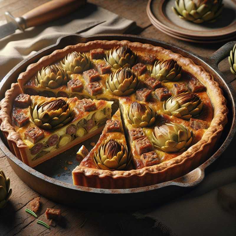 Artichoke and Sausage Quiche