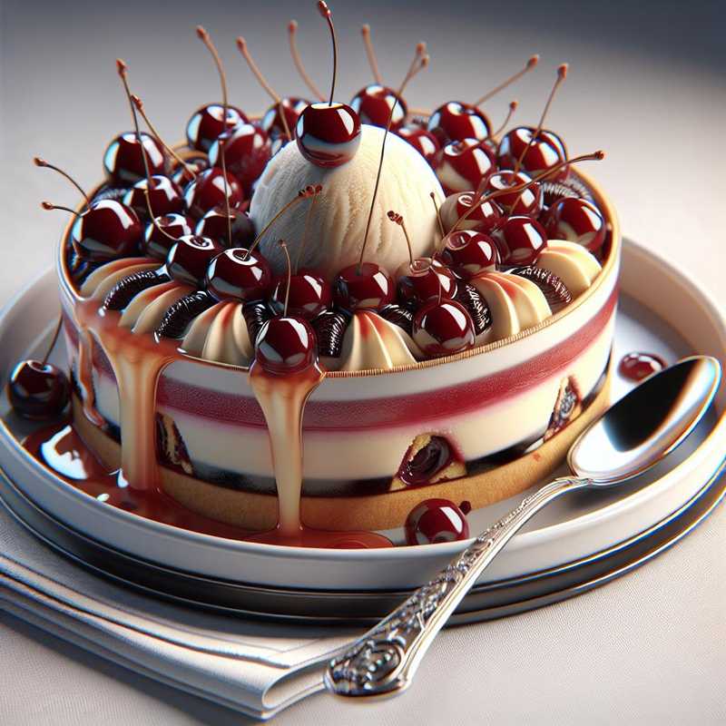 Cherry Ice Cream Cake