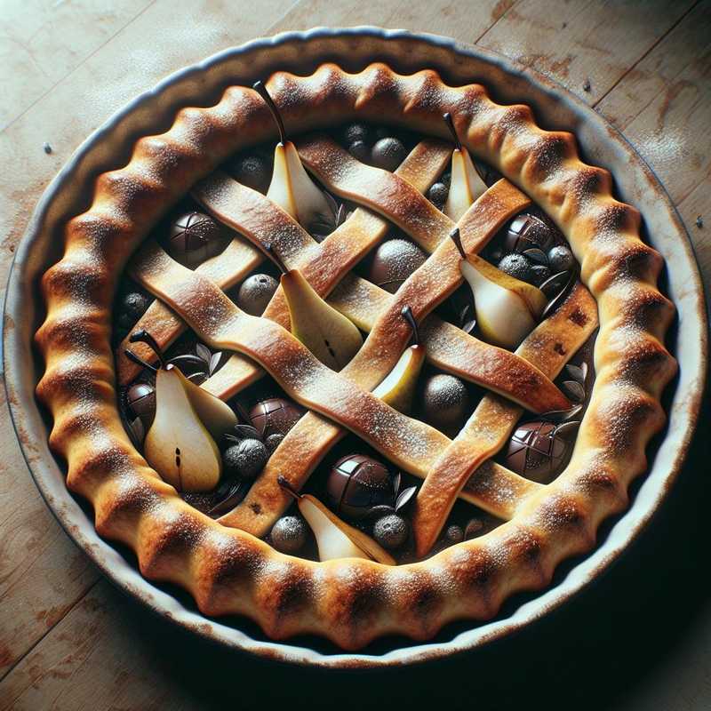 Crostata tenera di pere e cioccolato