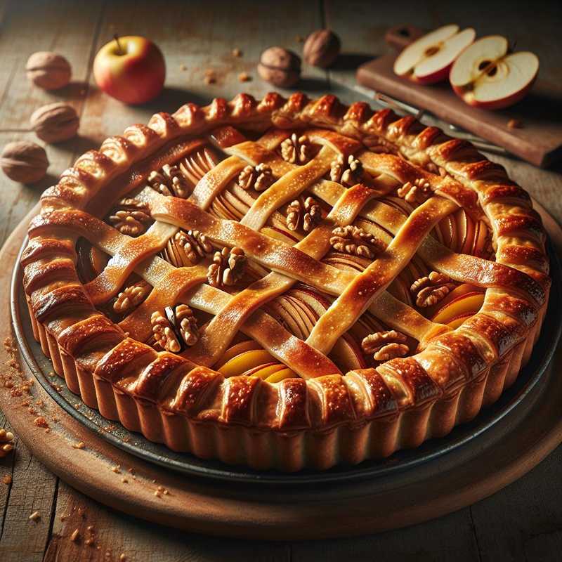 Crostata di mele e noci