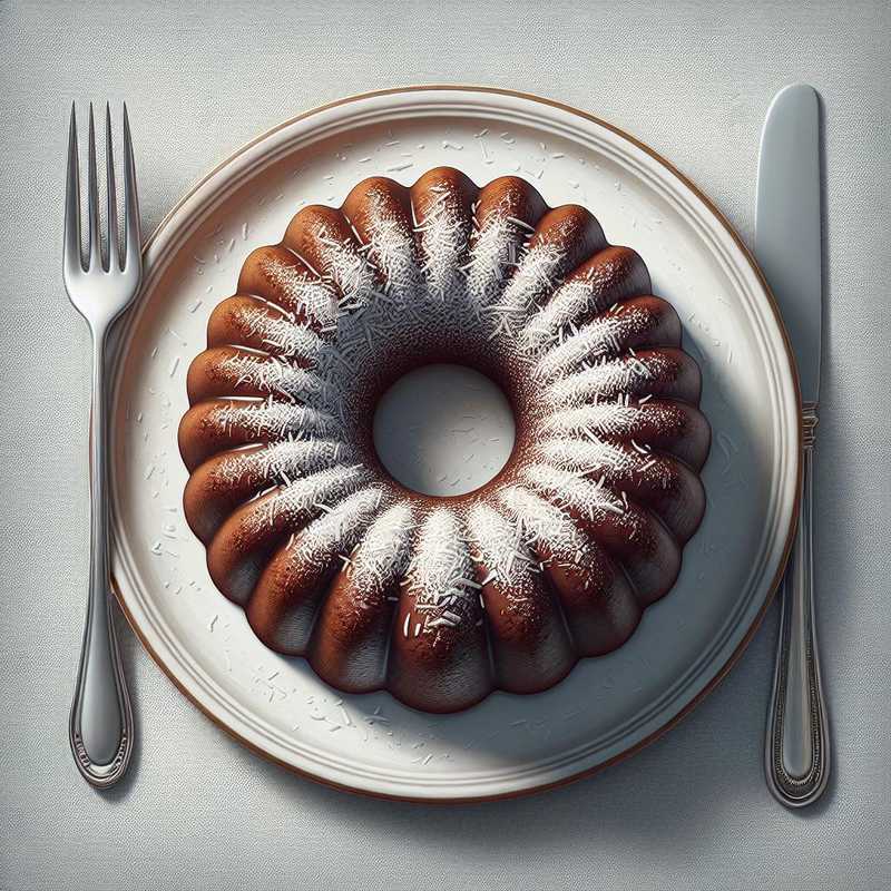 Chocolate Bundt Cake with Coconut Heart