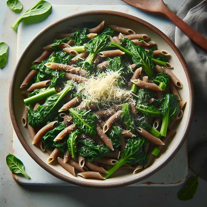 Pasta integrale con cime di rapa