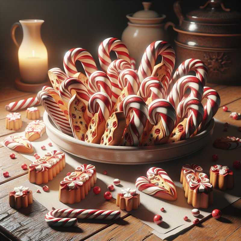 Biscotti candy cane