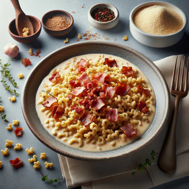 Buckwheat Spatzle with Cream and Bacon