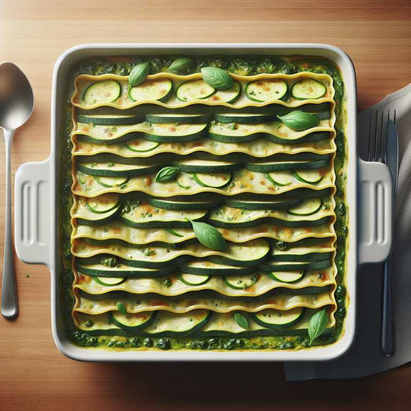 Lasagne with pesto and zucchini