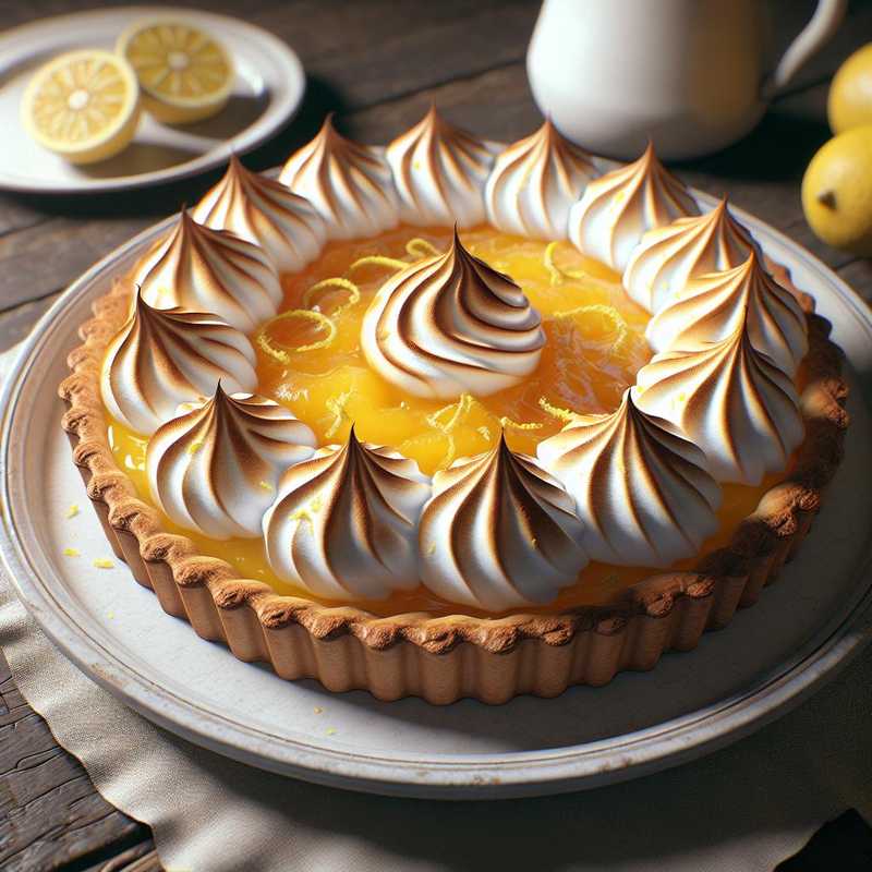 Crostata con curd di limone e meringa