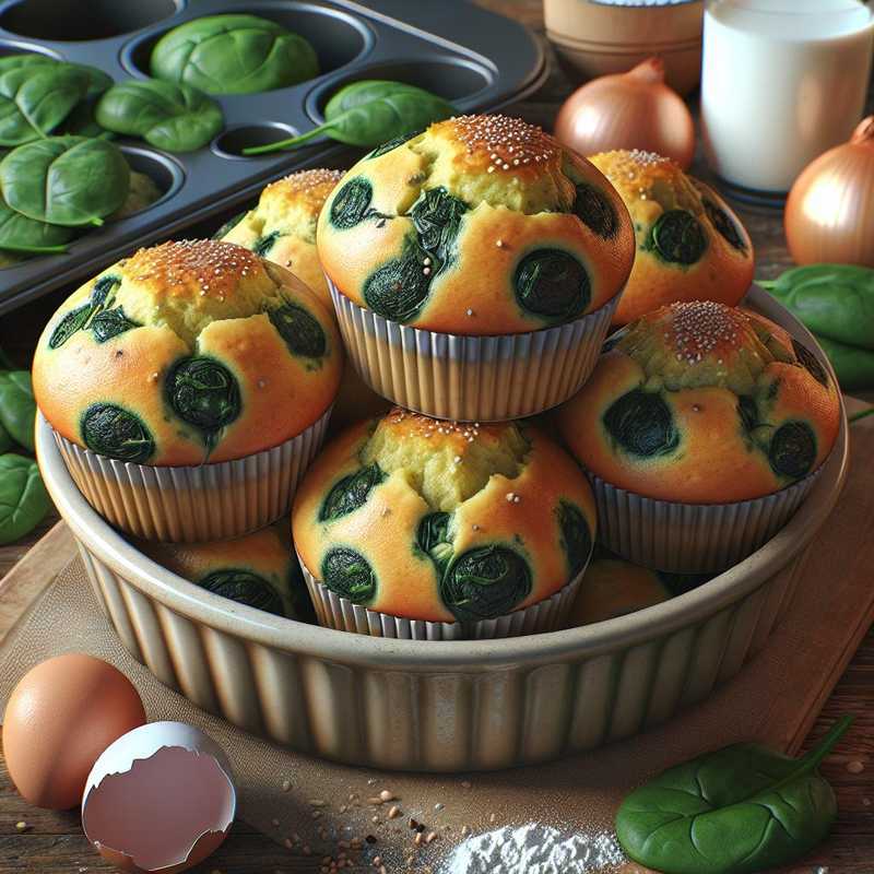 Muffin agli spinaci