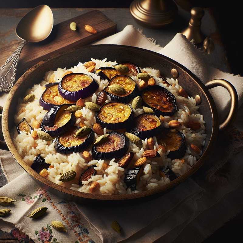 Cardamom Rice with Eggplants