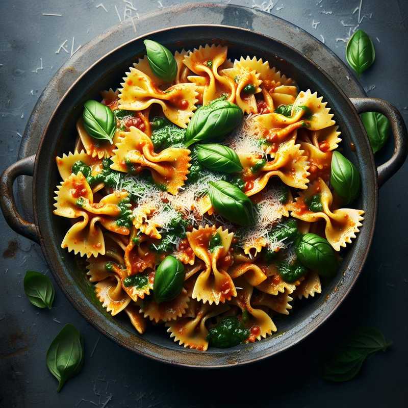 Farfalle in salsa di basilico