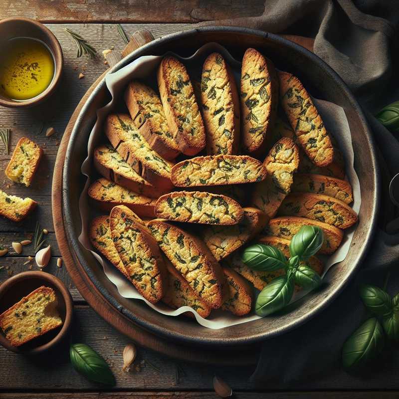 Biscotti salati al basilico