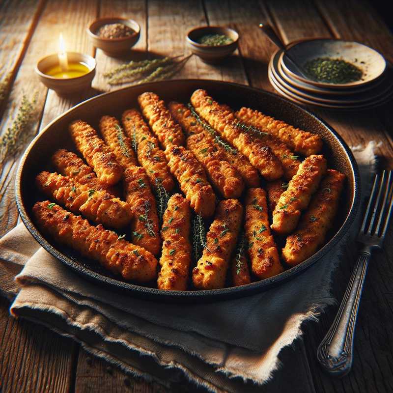 Oven-Baked Crispy Chicken Sticks