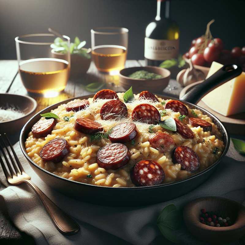 Risotto alla salsiccia e Nebbiolo