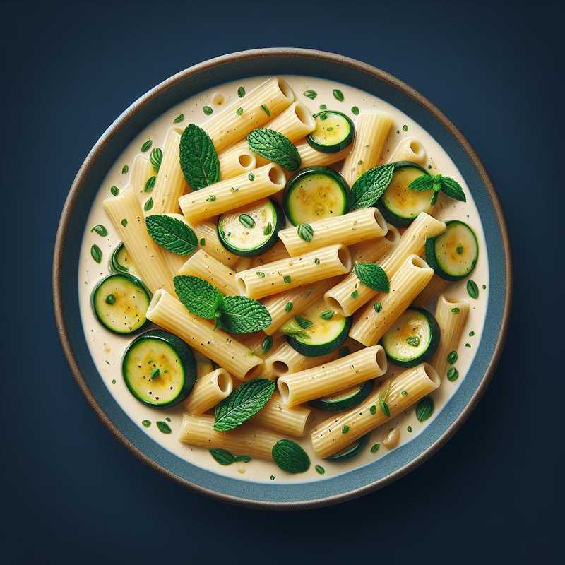 Bucatini cremosi con zucchine e menta