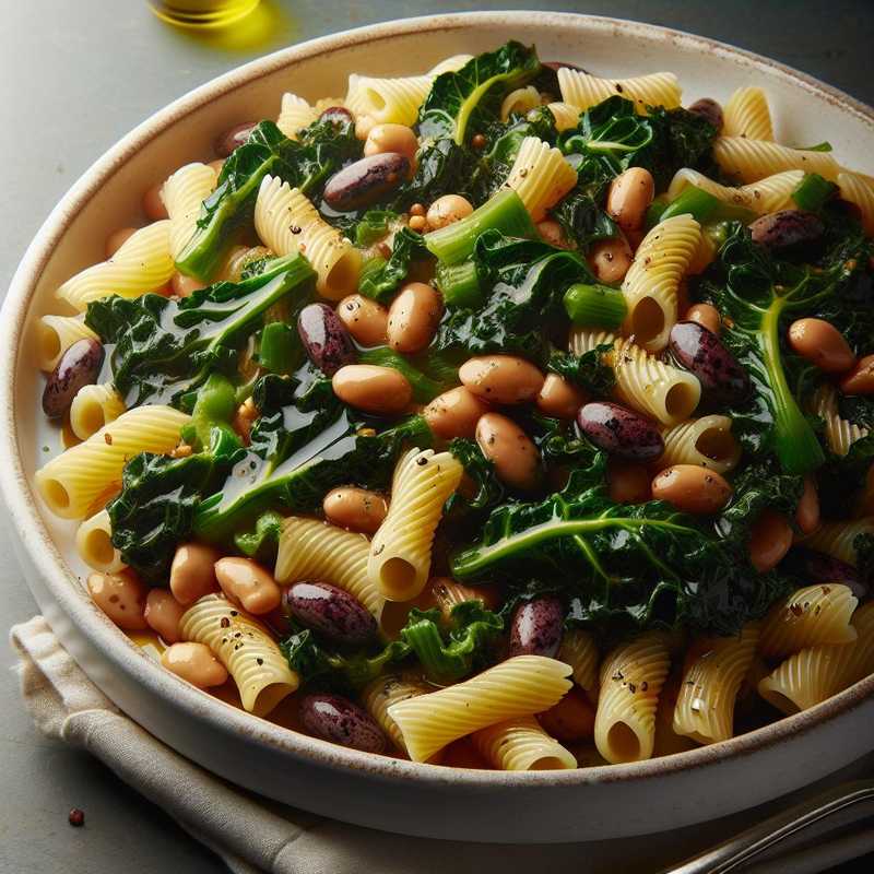 Pasta e fagioli con cavolo nero