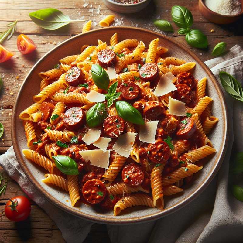 Pasta con ragù di salsiccia e pecorino