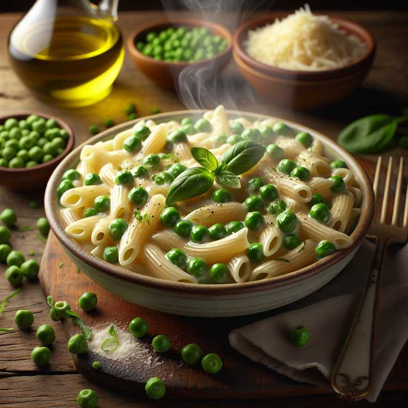 Pasta e piselli cremosa