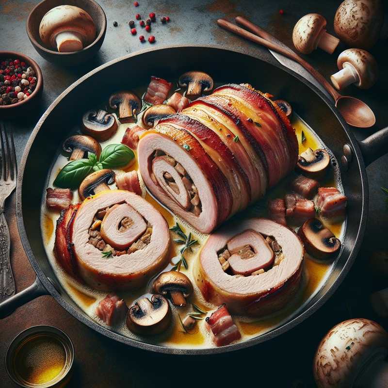 Beer Roulade with Speck and Mushrooms