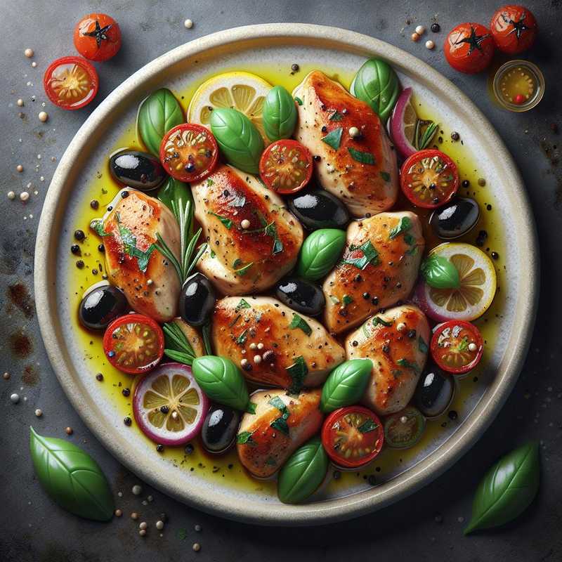 Bocconcini di pollo alla mediterranea