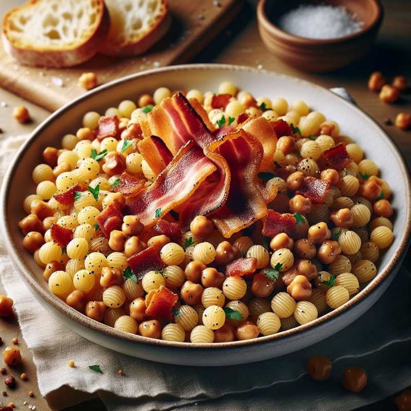 Fregola con ceci e pancetta