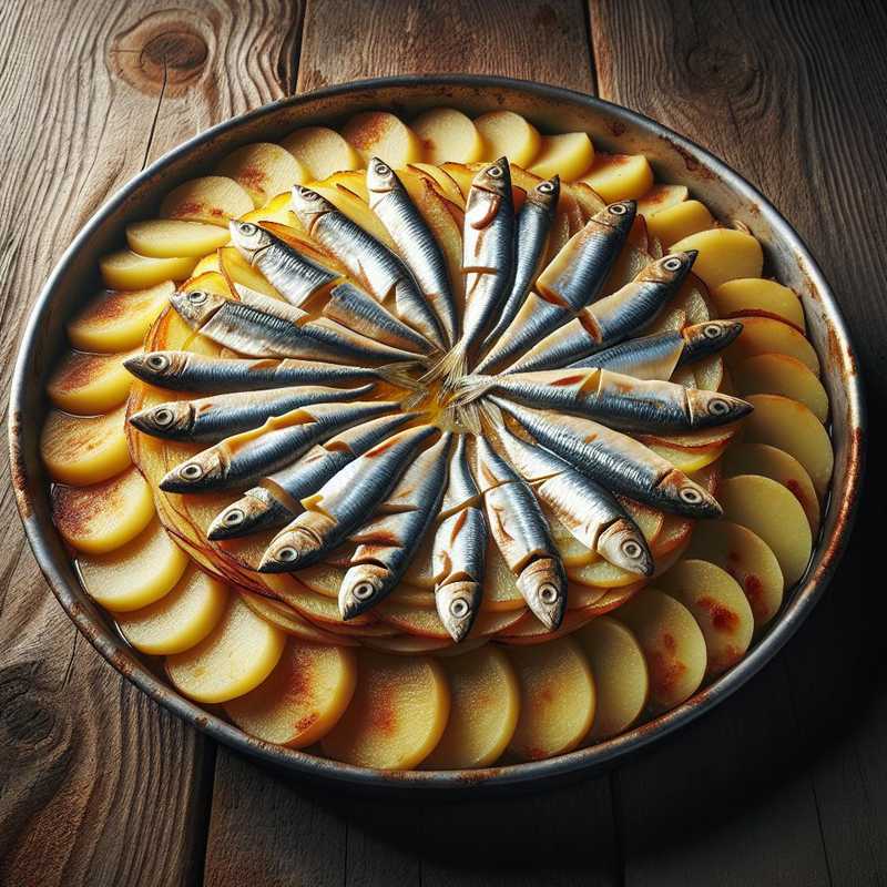 Tray of Anchovies and Potatoes