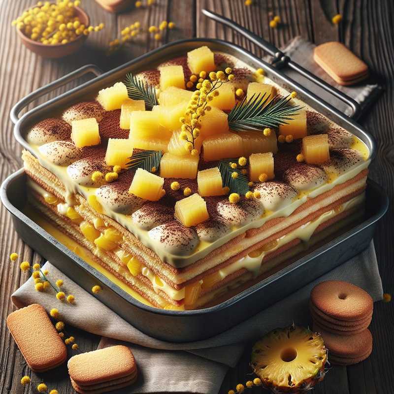 Tiramisù all'ananas mimosa