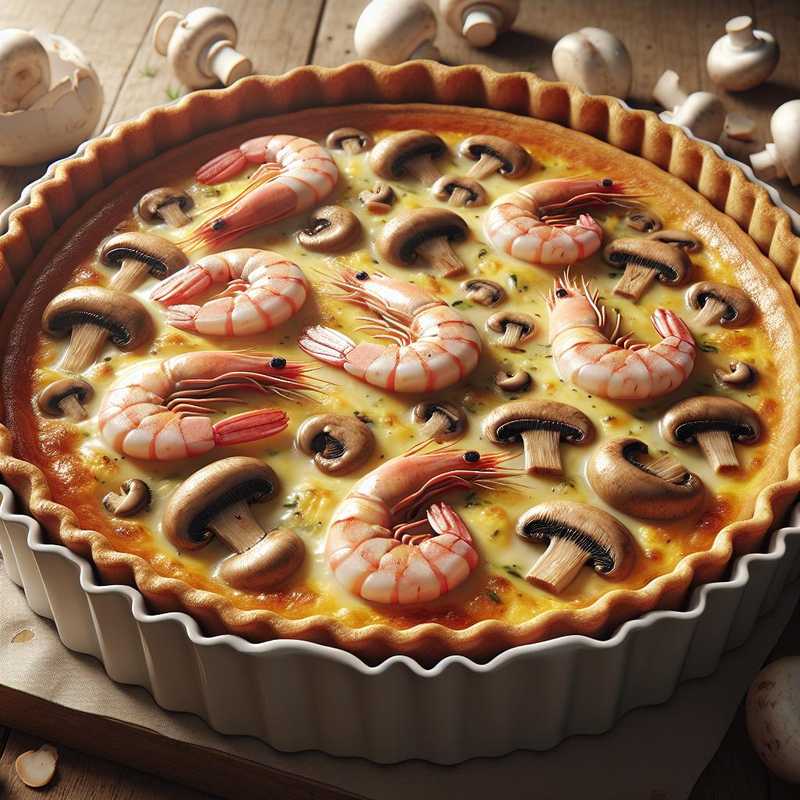 Quiche gamberi e funghi