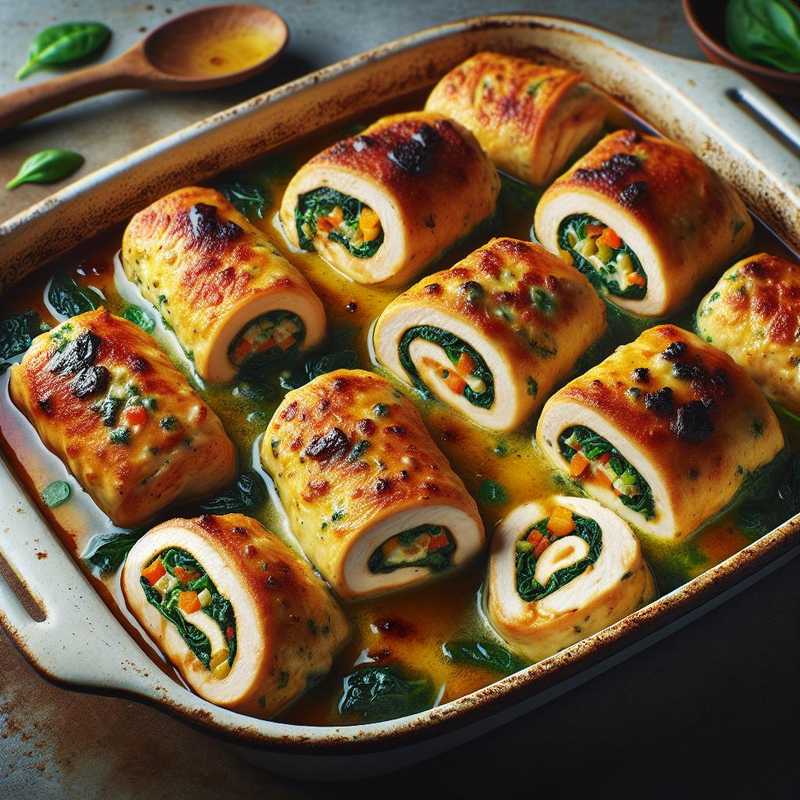 Involtini di pollo al forno