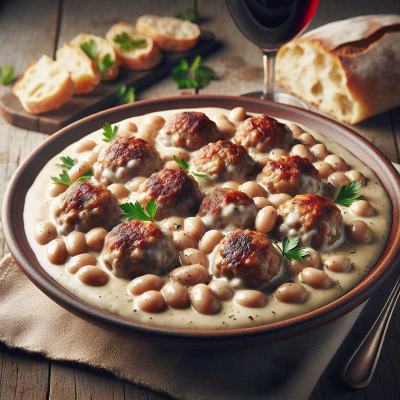 Polpette con crema di cannellini