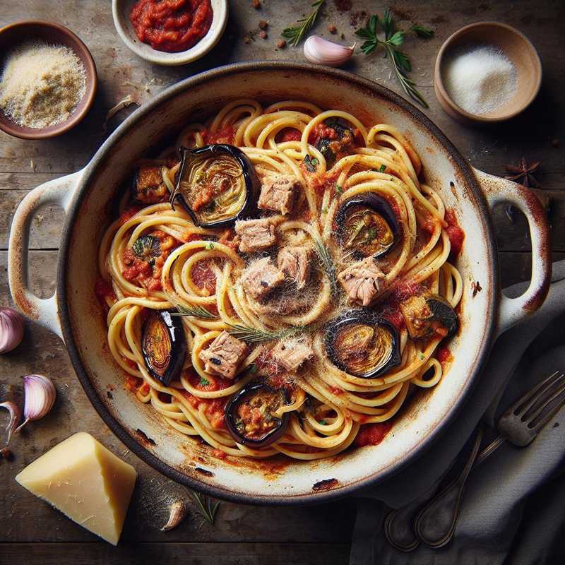 Pasta melanzane e tonno