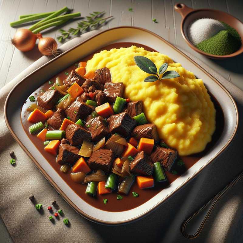 Stew with polenta