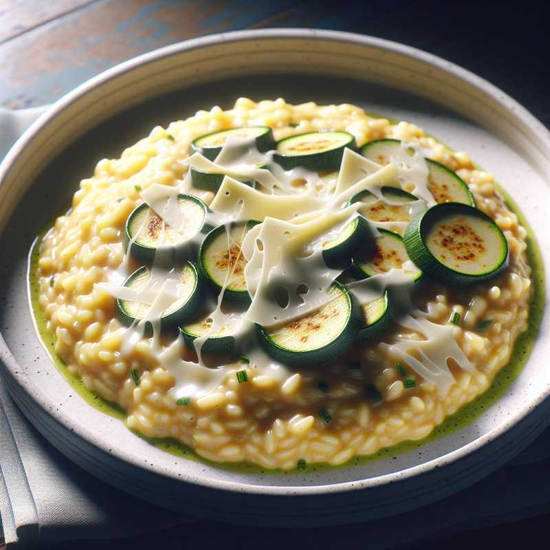 Creamy zucchini and stracchino risotto